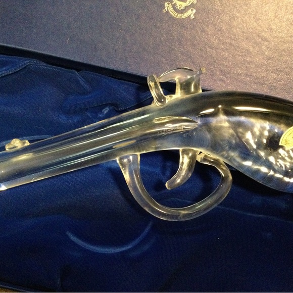 Vintage Val St Lambert crystal flintlock dueling pistol - Picture 6 of 6